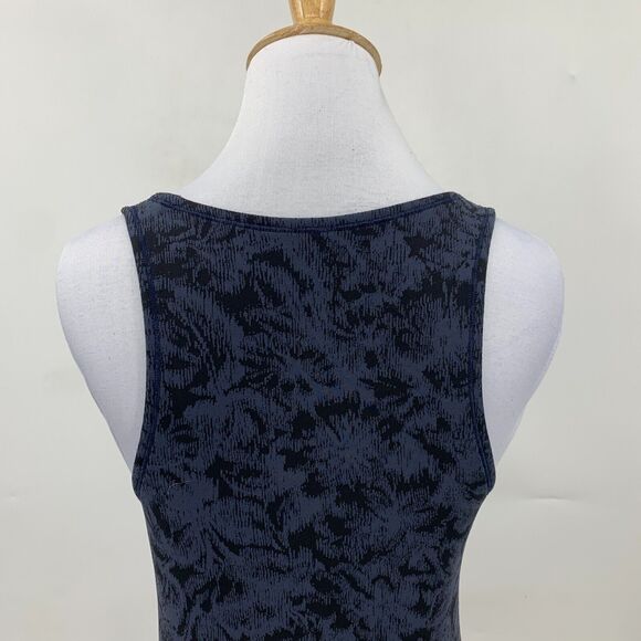 Athleta Textured Tank Top Womens S Small Navy Blue Scoop Neck Sleeveless Stretch - Picture 7 of 11